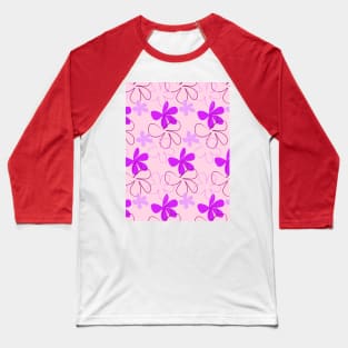 Pink, lilac, flower, flowers, floral, floral arrangement, spring, summer, seamless, pattern Baseball T-Shirt